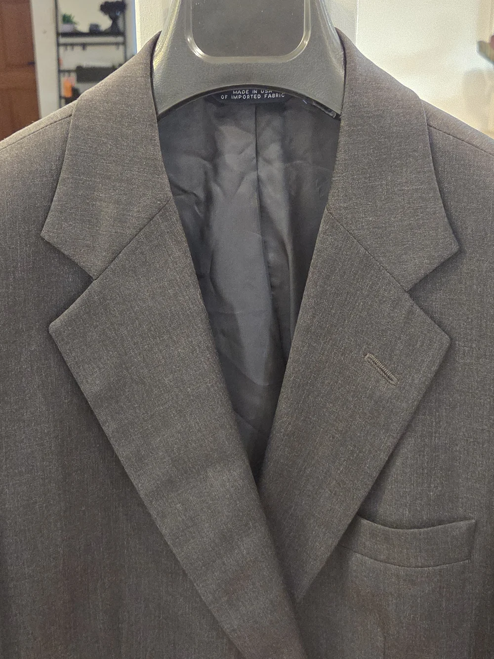 Brooks Brothers Mens Charcoal Gray Two-Button Notch Lapel Suit Jacket Blazer 41R